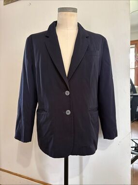 Steilmann Navy Single-Breasted Men’s Blazer with Notch Lapel Msz